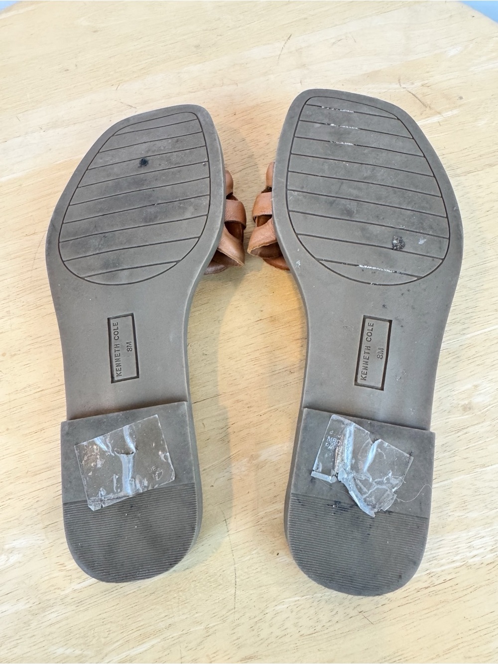 Kenneth Cole | Saddle Brown Slide Sandal, 8 - Picture 9 of 10
